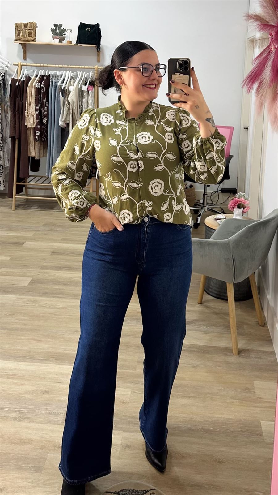 PANTALÓN VAQUERO WIDE LEG - Imagen 1