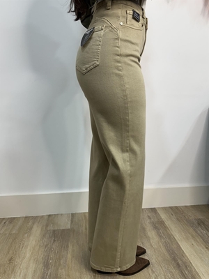 PANTALÓN WIDE LEG BEIGE - Imagen 2