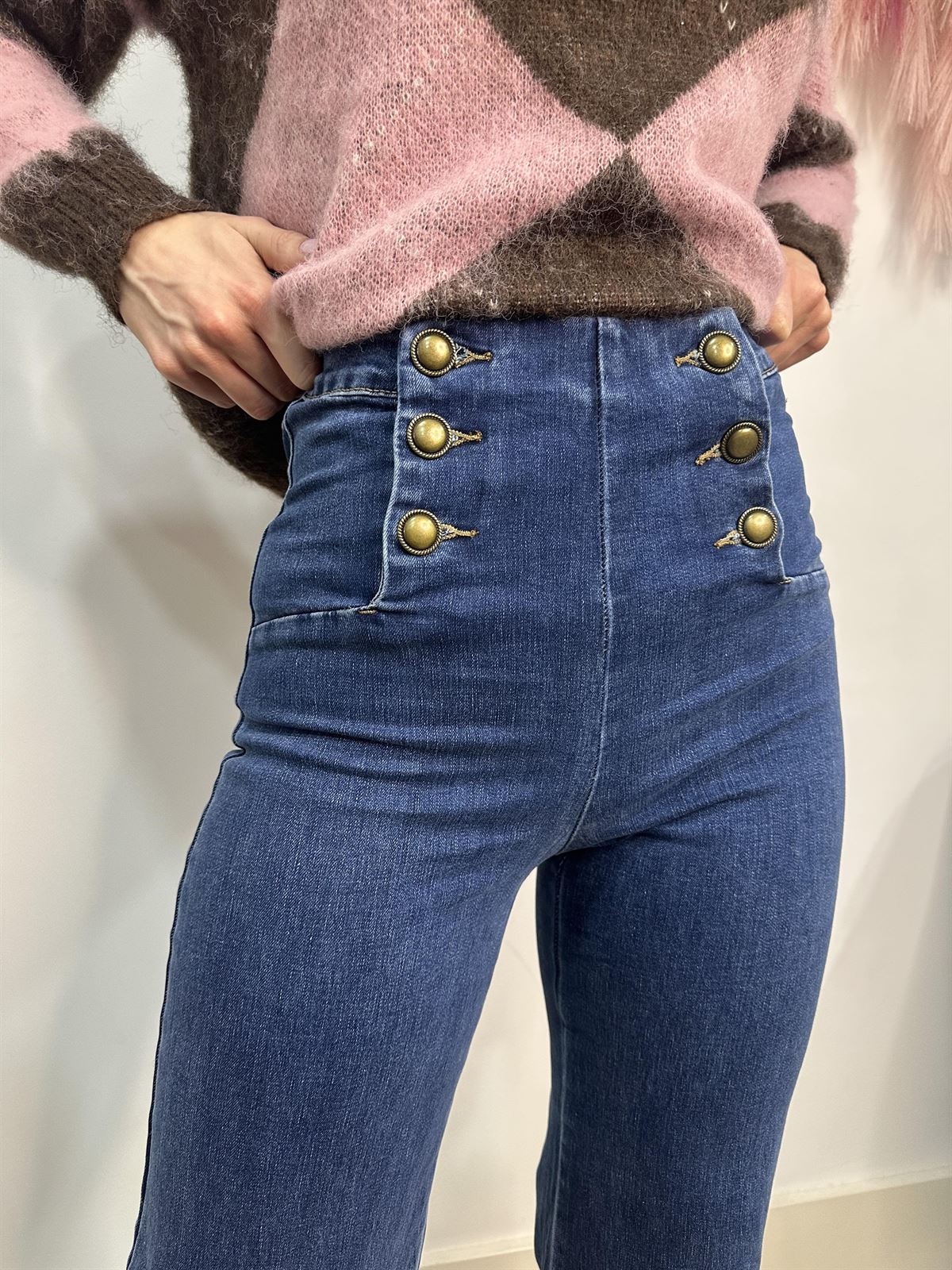 PANTALÓN WIDE LEG BOTÓN - Imagen 1