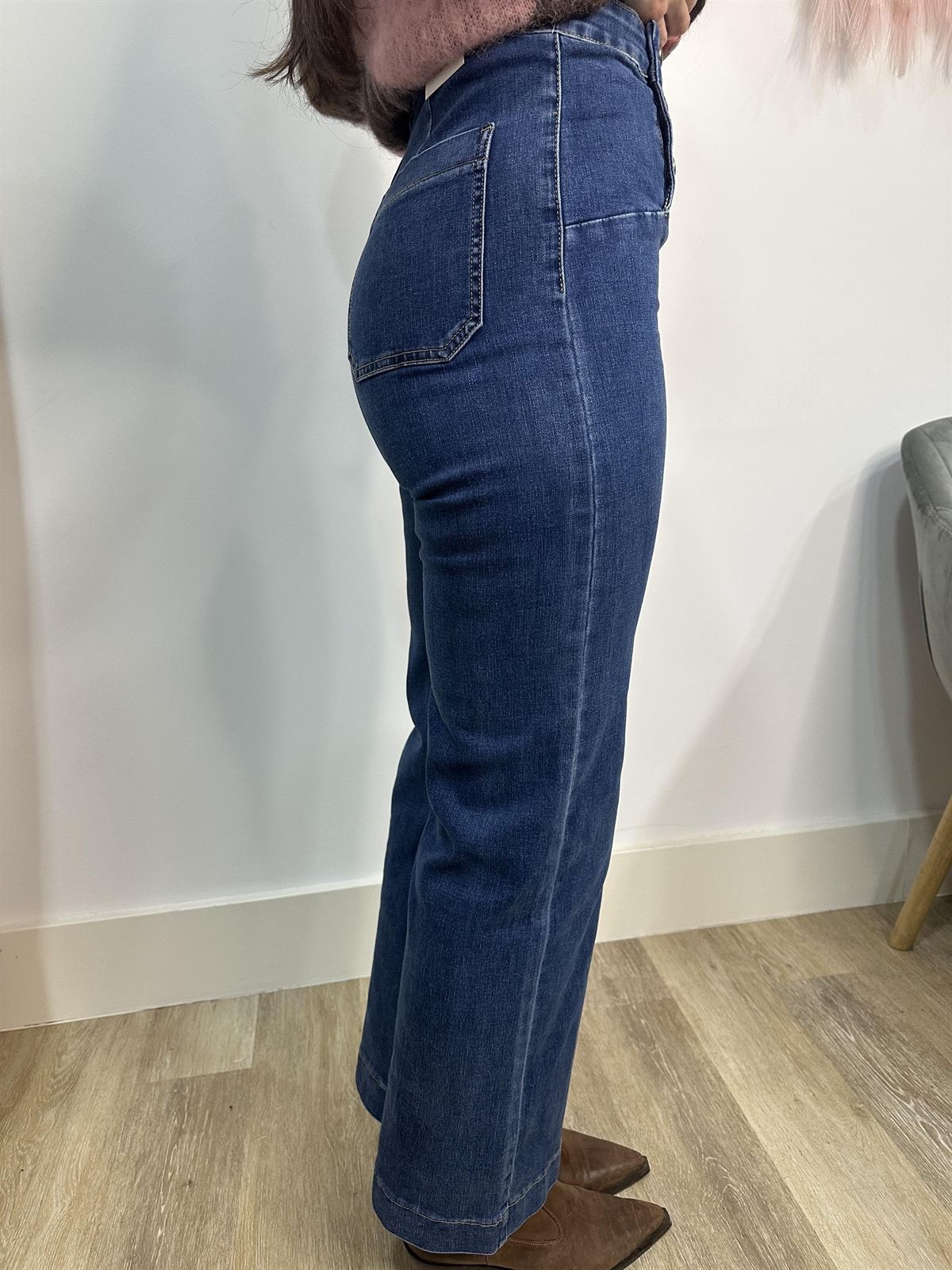 PANTALÓN WIDE LEG BOTÓN - Imagen 3