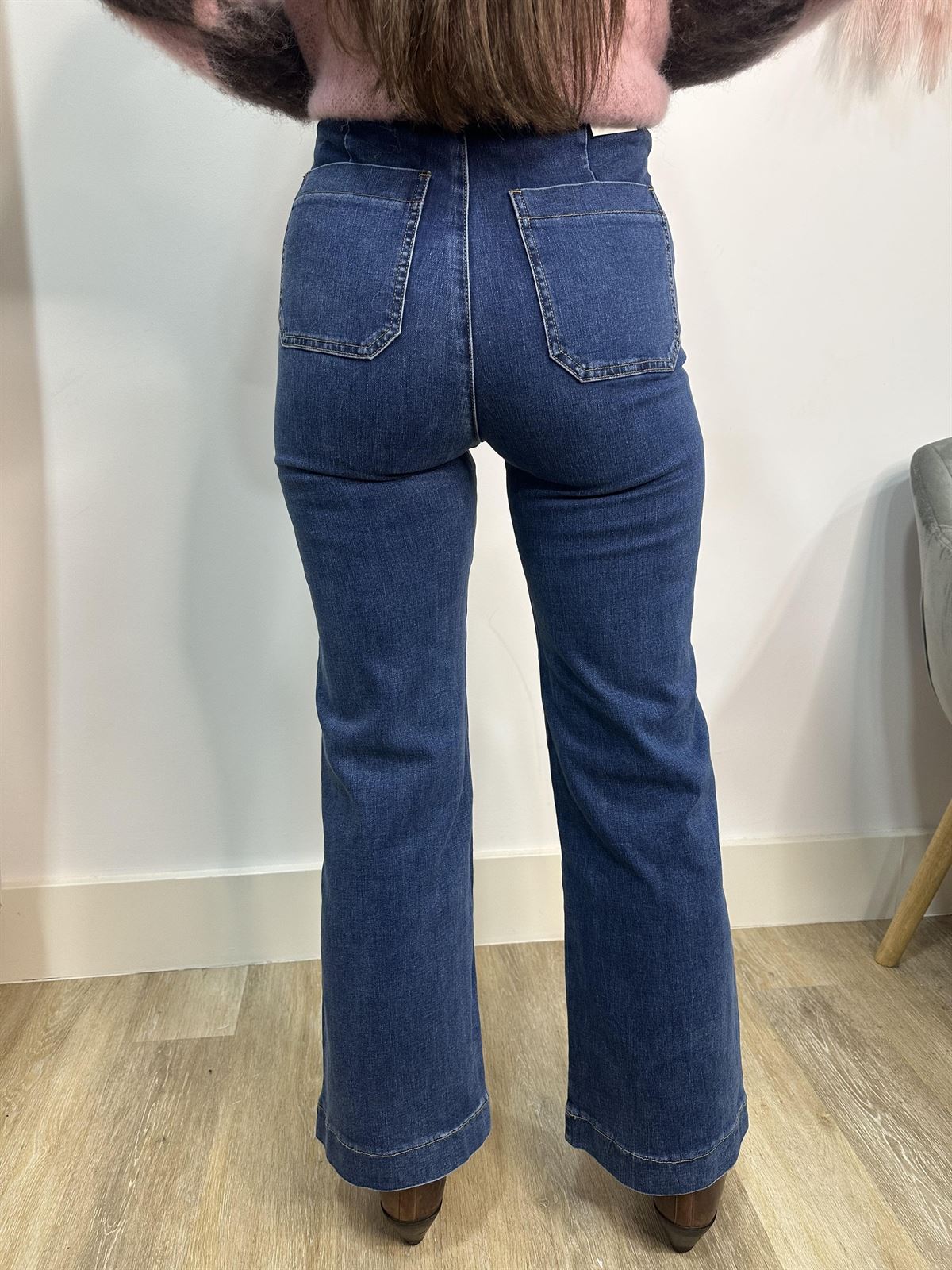 PANTALÓN WIDE LEG BOTÓN - Imagen 4