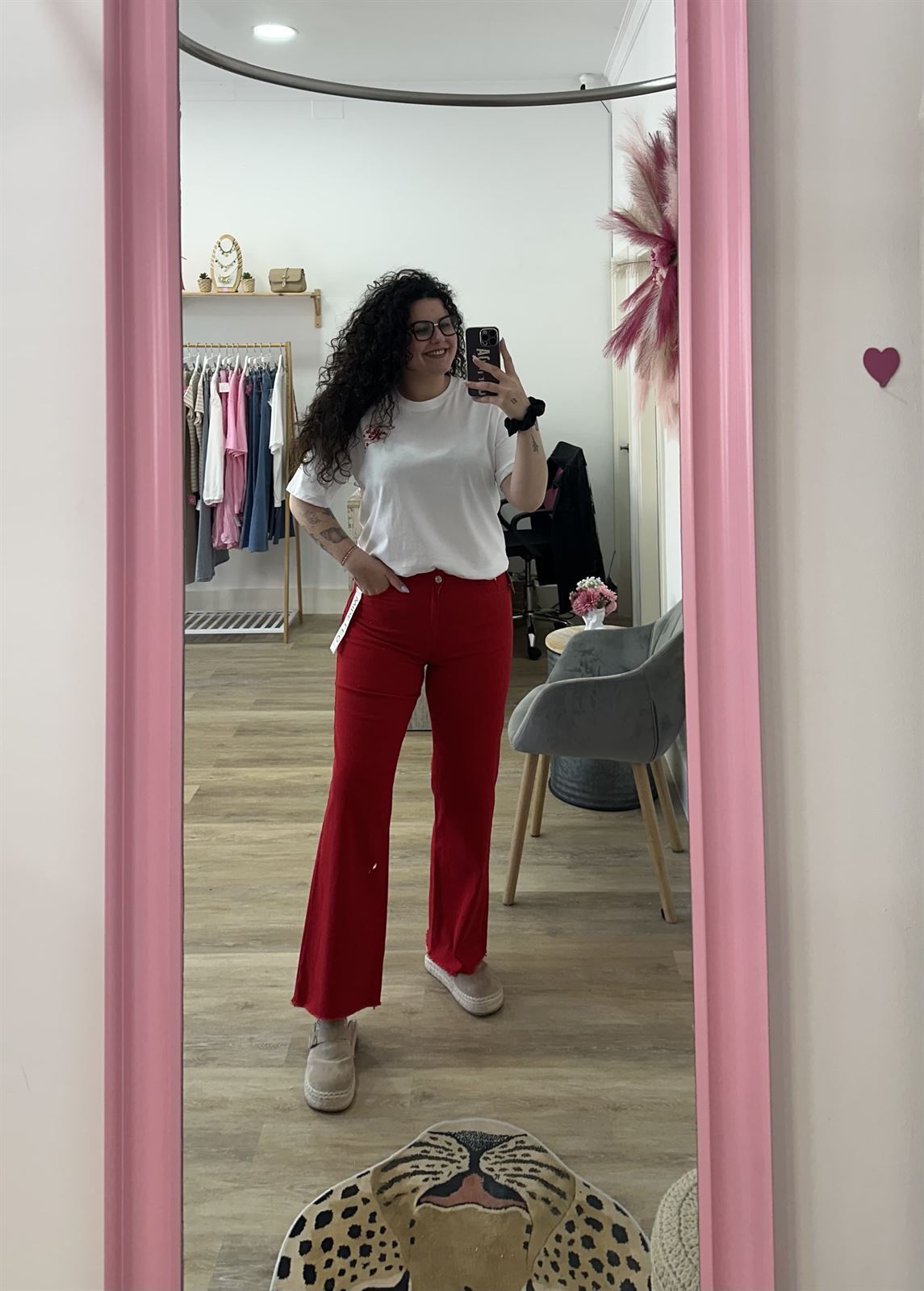PANTALÓN WIDE LEG ROJO - Imagen 2