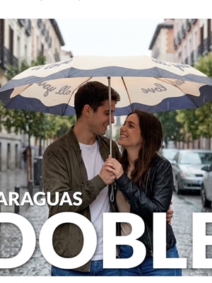 PARAGUAS DOBLE PLEGABLE “ALL YOU NEED IS LOVE” FISURA - Imagen 2