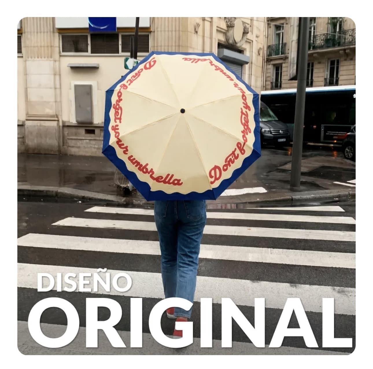 PARAGUAS PLEGABLE “DON’T FORGET YOUR UMBRELLA” FISURA - Imagen 2