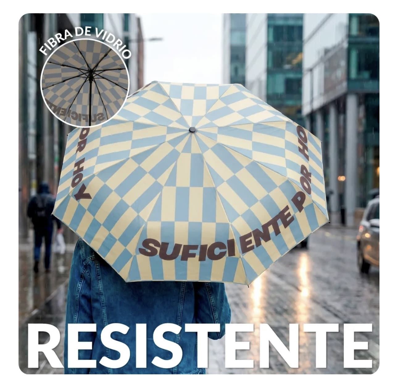PARAGUAS PLEGABLE “SUFICIENTE POR HOY” FISURA - Imagen 3
