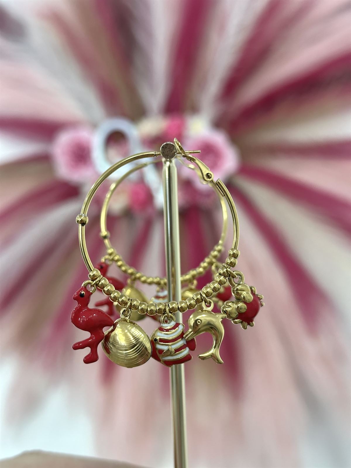 PENDIENTES AROS RED SEA - Imagen 1