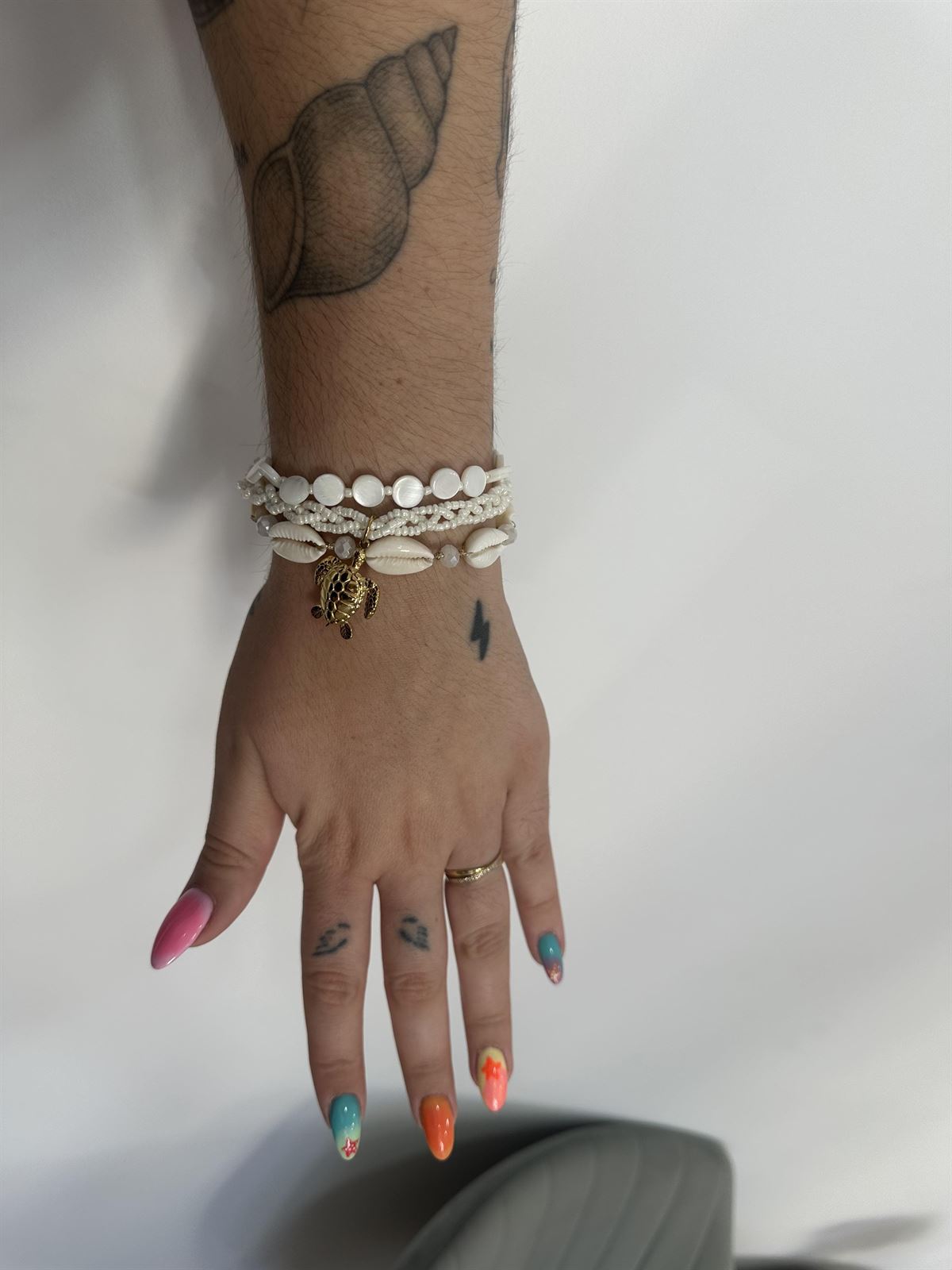PULSERA TRIPLE TORTUGA BLANCA - Imagen 2