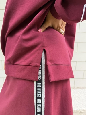 SUDADERA GRANATE MAD INFLUENCE - Imagen 2