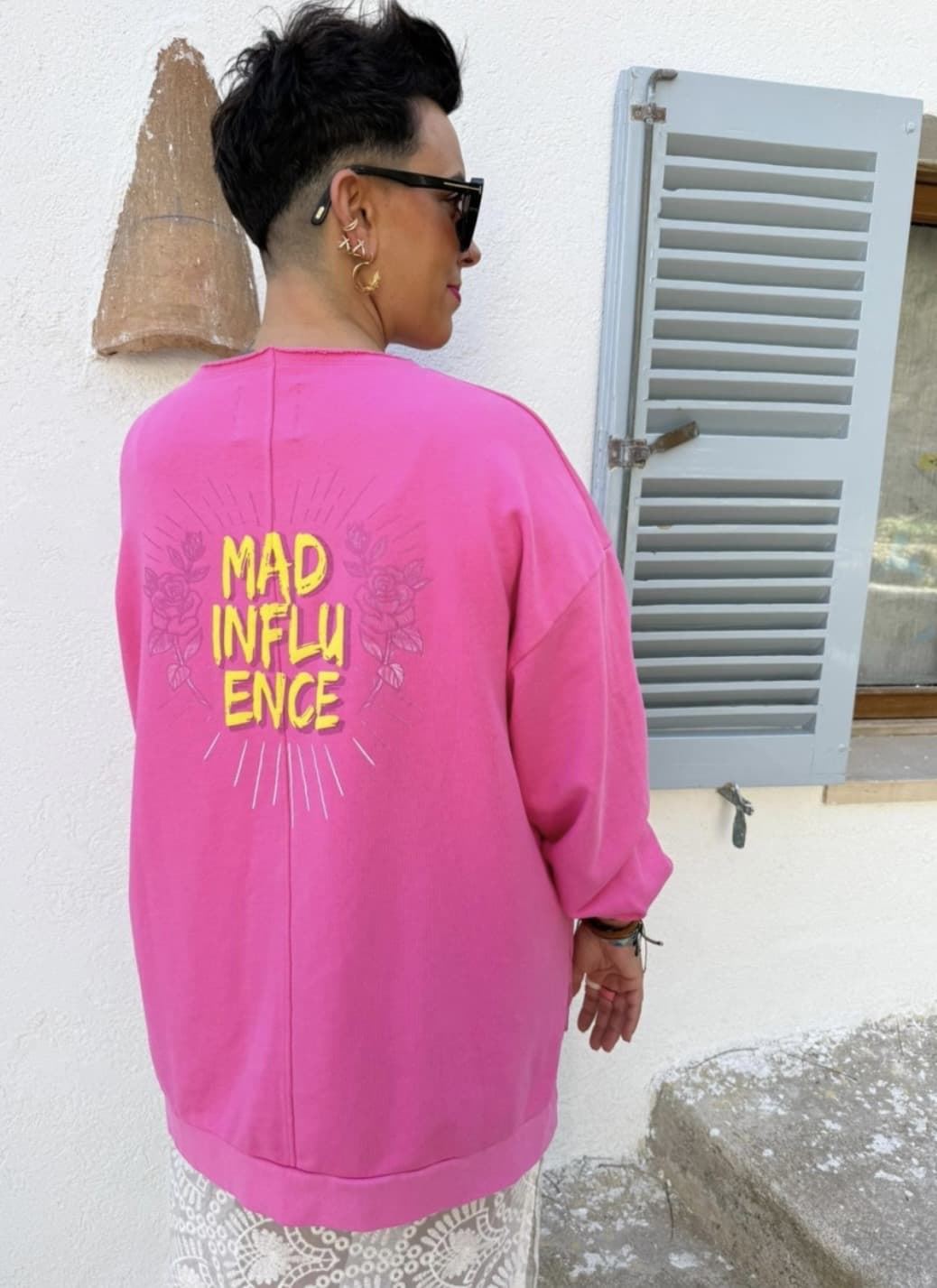 SUDADERA PINK ROSA MAD INFLUENCE - Imagen 1