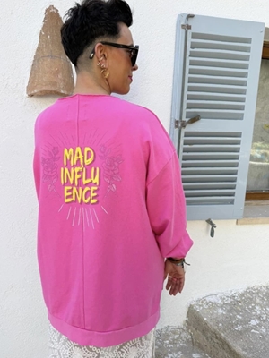 SUDADERA PINK ROSA MAD INFLUENCE - Imagen 1