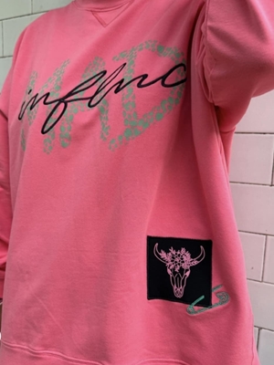 SUDADERA ROSA MAD INFLUENCE - Imagen 2