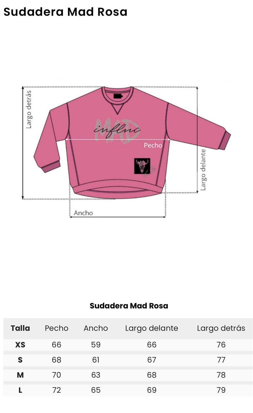 SUDADERA ROSA MAD INFLUENCE - Imagen 5