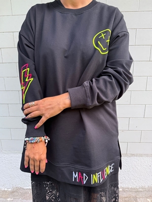 SUDADERA SMILE MAD INFLUENCE - Imagen 1