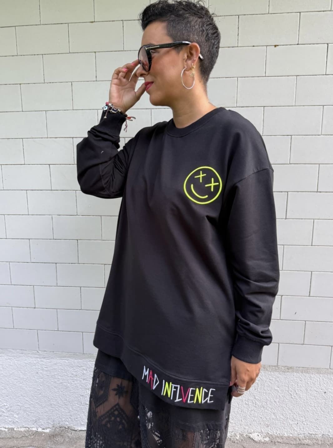 SUDADERA SMILE MAD INFLUENCE - Imagen 4