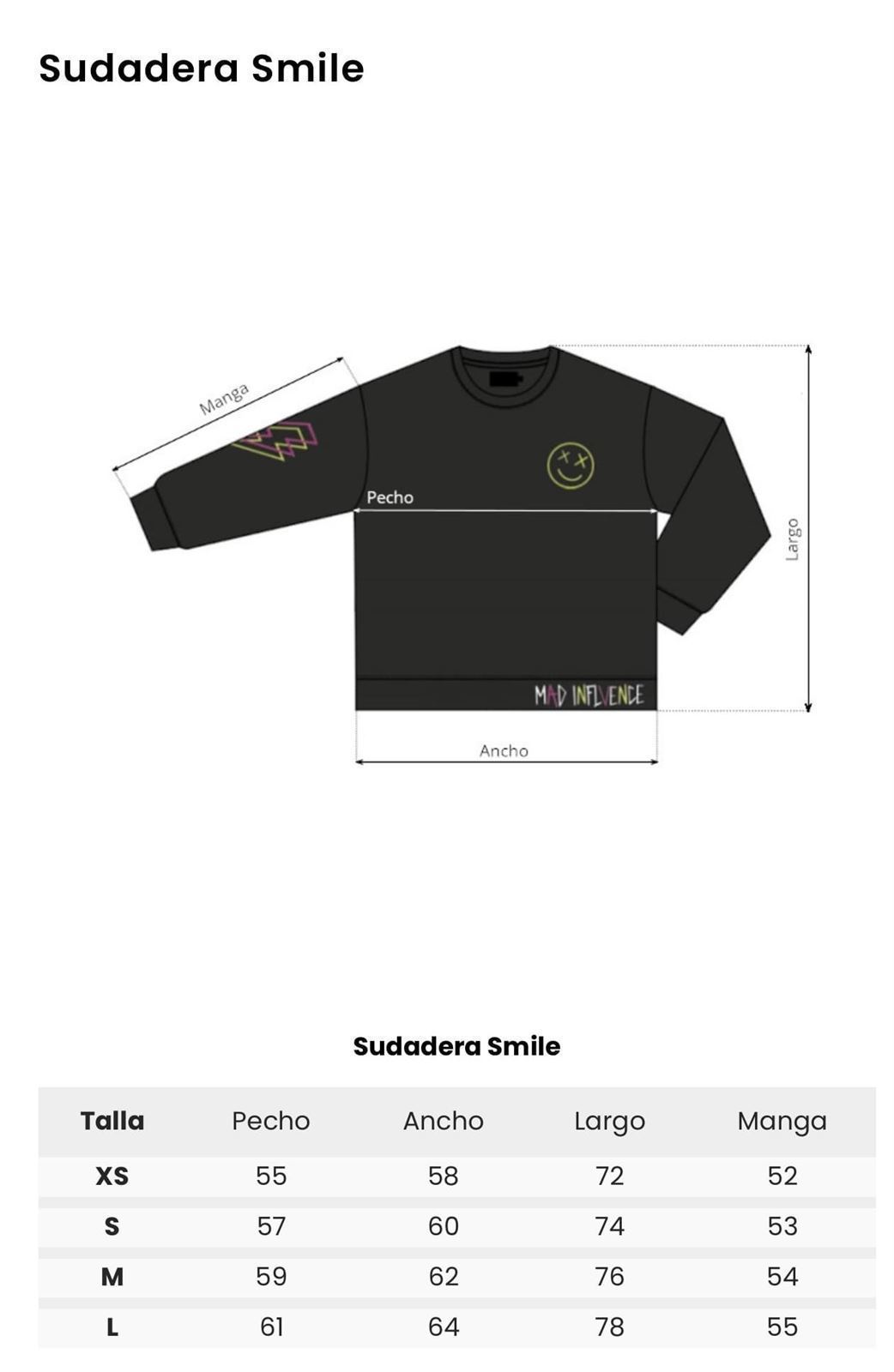 SUDADERA SMILE MAD INFLUENCE - Imagen 5