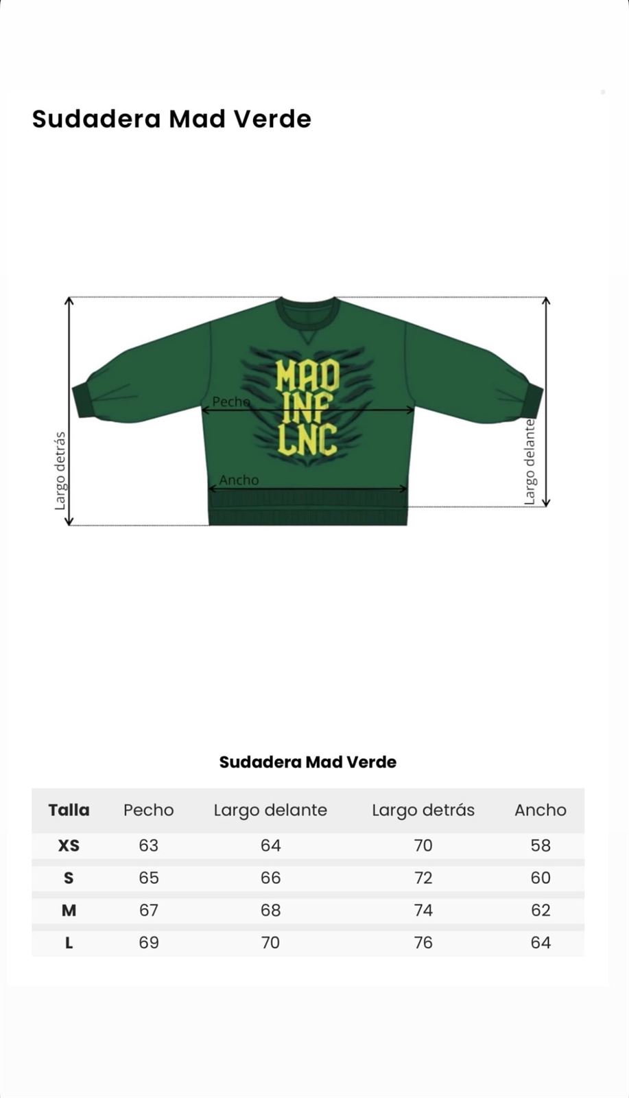 SUDADERA VERDE MAD INFLUENCE - Imagen 5