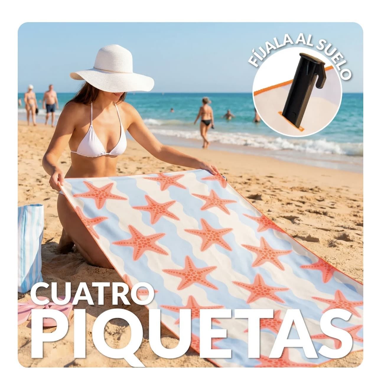 TOALLA PLAYA “ESTRELLAS DE MAR” FISURA - Imagen 3