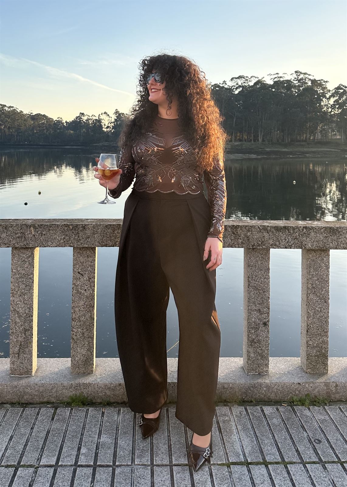 TOP BRILLOS CHOCOLATE - Imagen 1