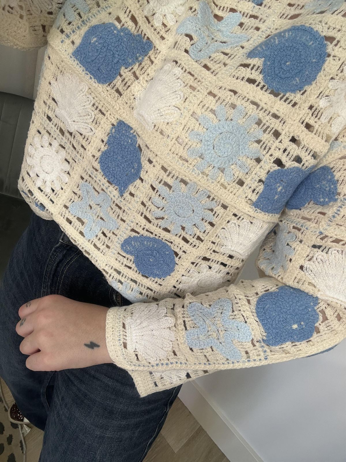 TOP CROCHET AZUL - Imagen 3