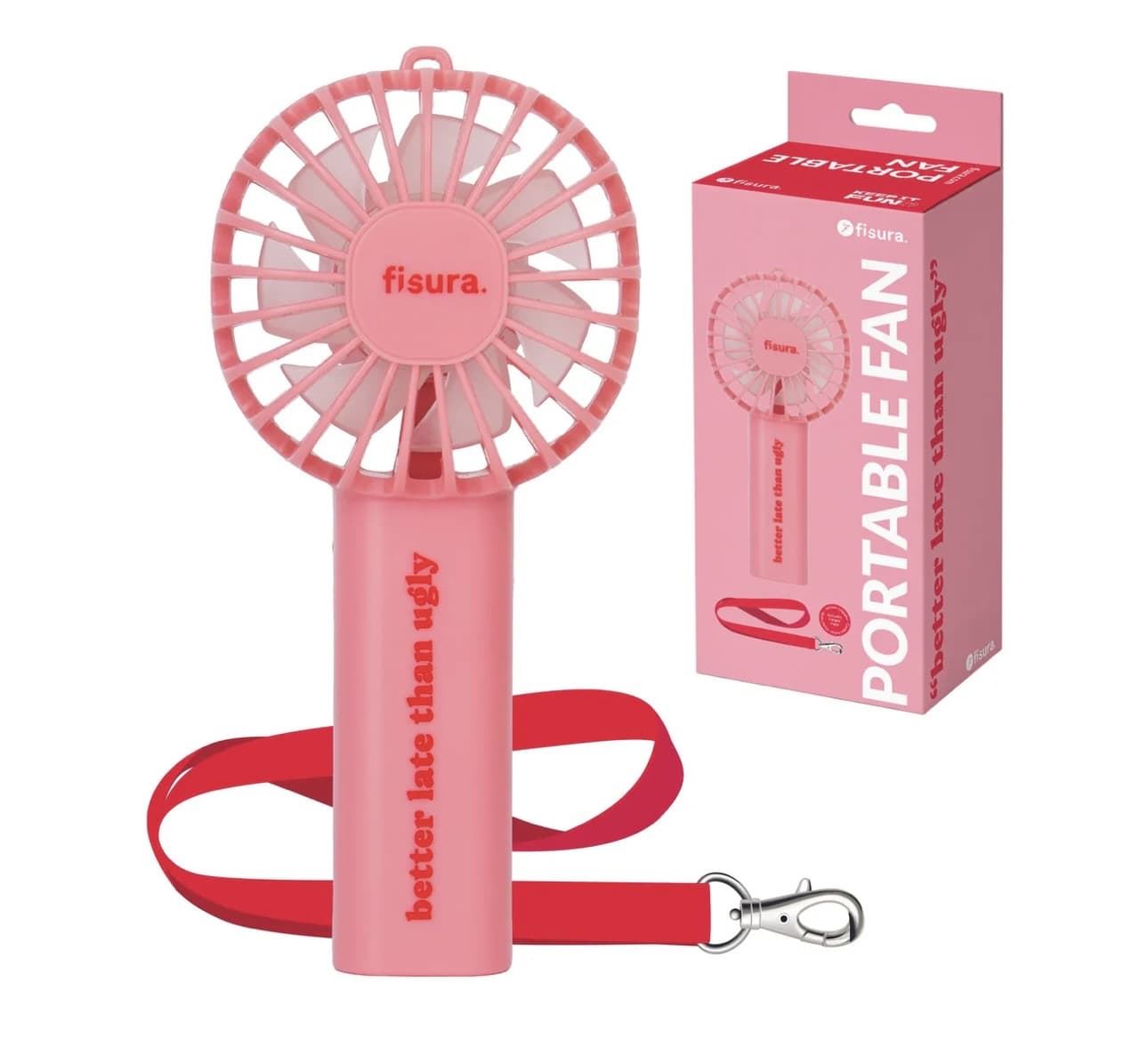 VENTILADOR PORTÁTIL “BETTER LATE THAN UGLY” FISURA - Imagen 1