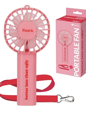 VENTILADOR PORTÁTIL “BETTER LATE THAN UGLY” FISURA - Imagen 1