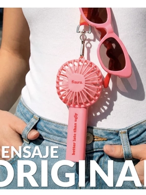 VENTILADOR PORTÁTIL “BETTER LATE THAN UGLY” FISURA - Imagen 2