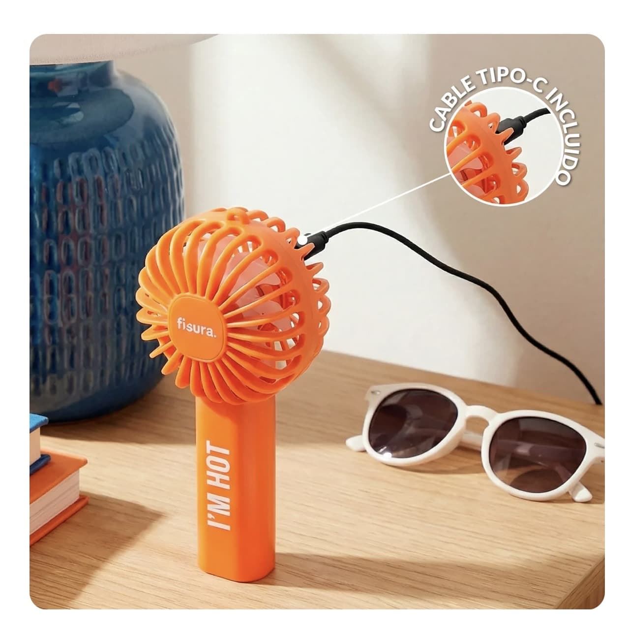 VENTILADOR PORTÁTIL “I’M HOT” FISURA - Imagen 4