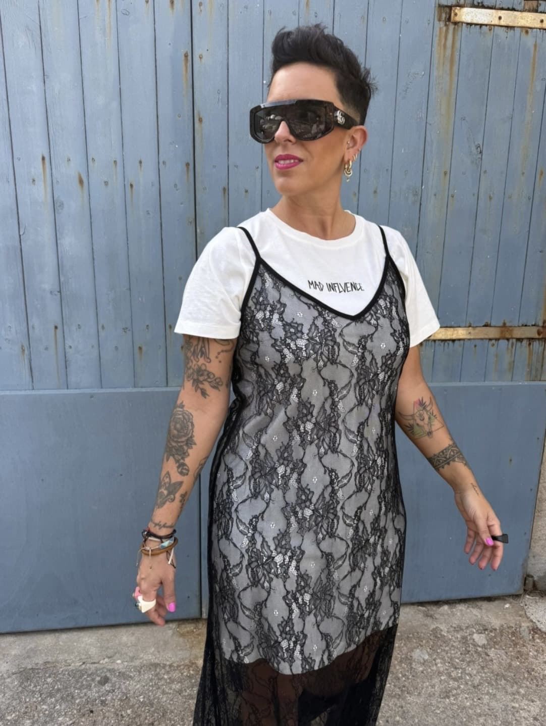 VESTIDO BLACK LACE MAD INFLUENCE - Imagen 2