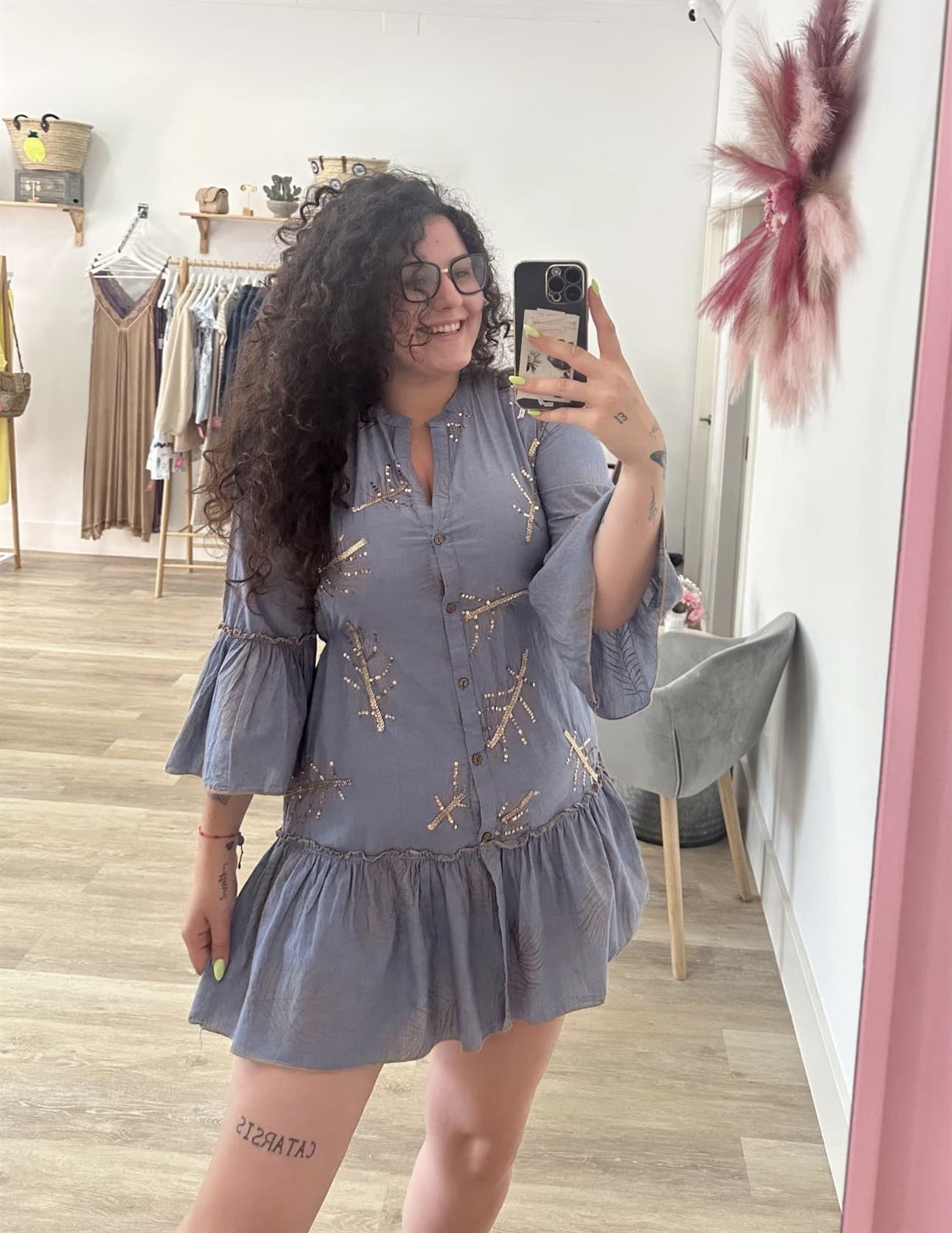 VESTIDO BOHO VAQUERO - Imagen 1