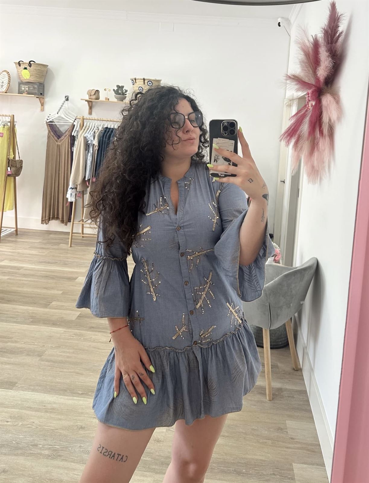 VESTIDO BOHO VAQUERO - Imagen 3