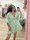 VESTIDO ESCOTE VERDE AGUA - Imagen 1