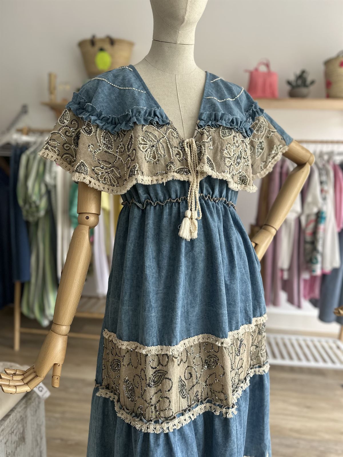 VESTIDO LARGO BOHO - Imagen 4