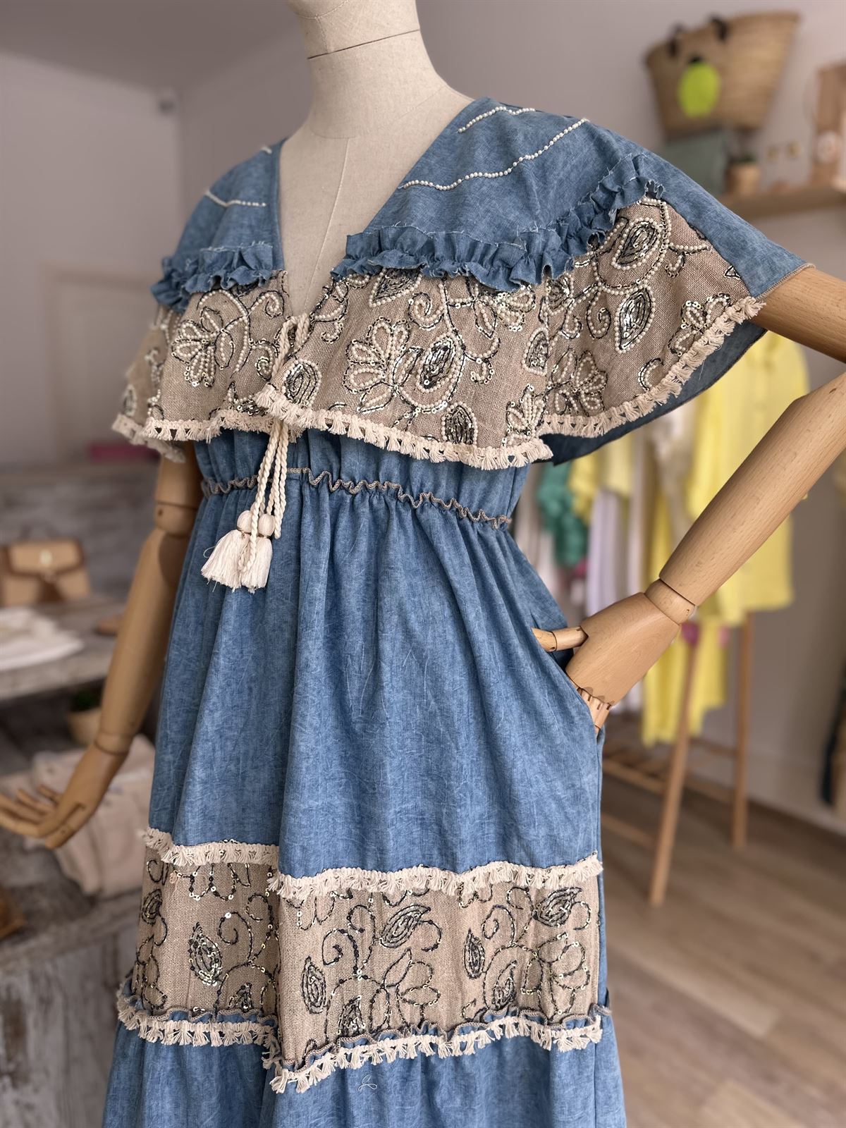 VESTIDO LARGO BOHO - Imagen 5