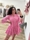 VESTIDO TROQUELADO ROSA - Imagen 2
